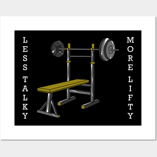 Weight bench with Barbell Posters and Art